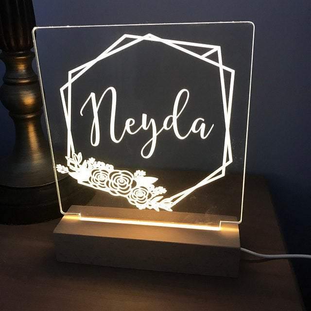 Roses - Personalized Night Light - Brighter Made